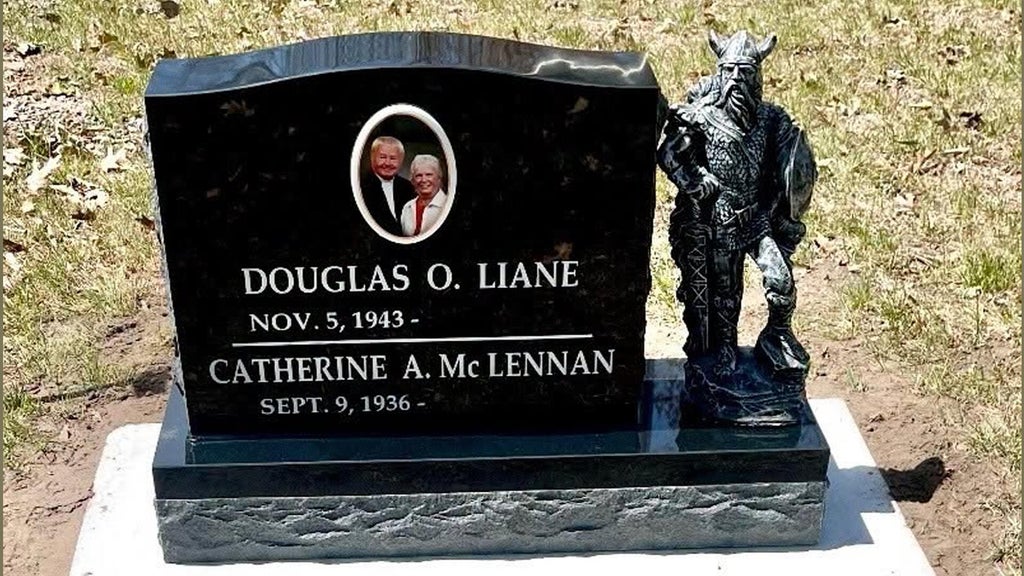 Viking statue stolen from gravestone in cemetery on Lac Mille Lacs, sheriff says — WCCO / CBS Minnesota, Stillwater Community news