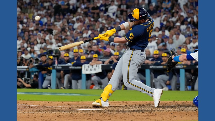 Brewers stun Dodgers with back-to-back homers in 7th inning and take 3-0 lead in NLCS with 6-2 win — KARE 11 Sports, Stillwater Sports news