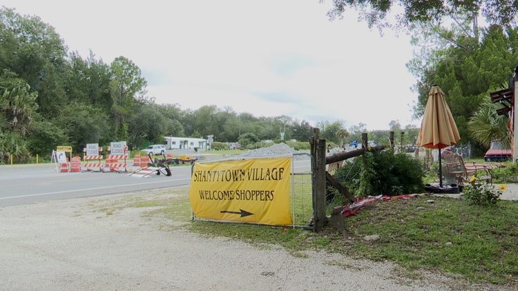 Shantytown Village owner concerned Pellicer Creek bridge construction is impacting business — First Coast News Local, Stillwater Business news